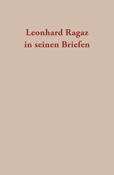 Cover von Leonhard Ragaz in seinen Briefen