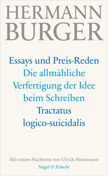 Cover von Die allmähliche Verfertigung der Idee beim Schreiben. Tractatus logico-suicidalis
