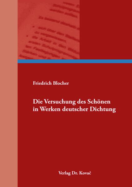 Cover von Die Versuchung des Schönen in Werken deutscher Dichtung