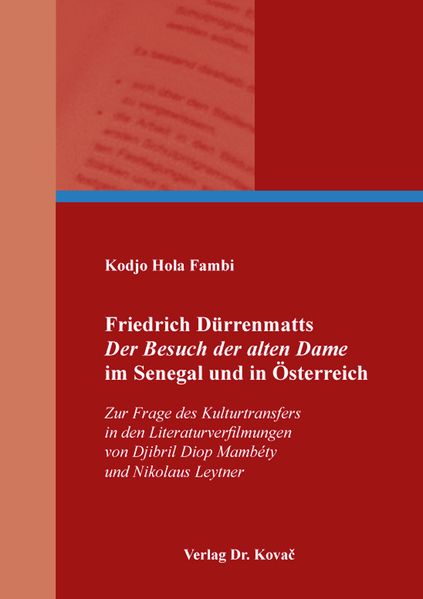 Cover von Friedrich Dürrenmatts Der Besuch der alten Dame im Senegal und in Österreich