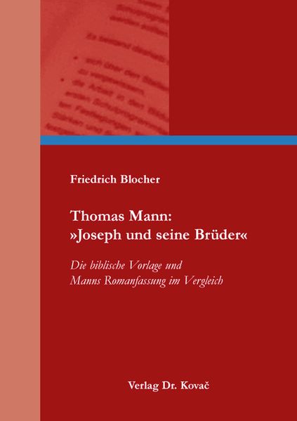 Cover von Thomas Mann: »Joseph und seine Brüder«