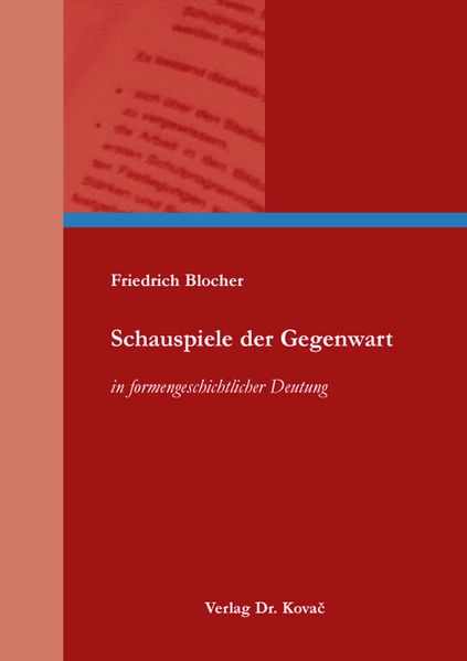 Cover von Schauspiele der Gegenwart