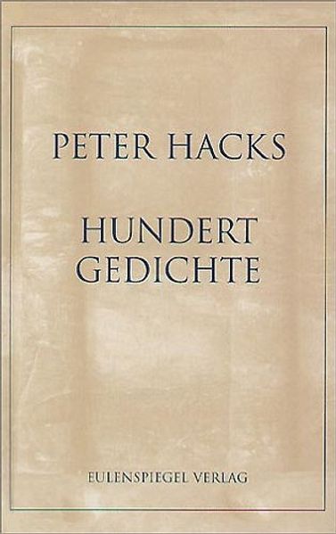 Cover von Hundert Gedichte