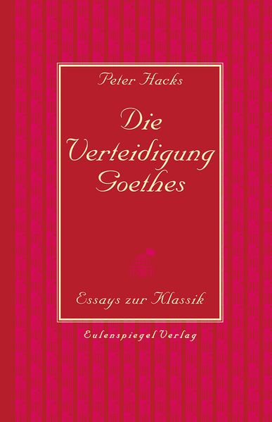 Cover von Die Verteidigung Goethes