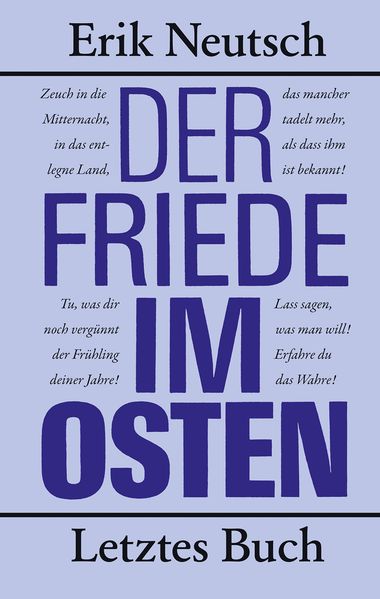Cover von Der Friede im Osten