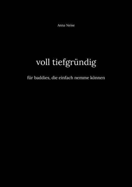 Cover von voll tiefgründig