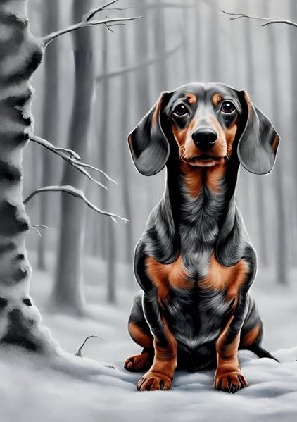 Cover von Winterzeit Notizbuch mit Dackel Hund Notizheft mit 55 Zitaten Leben und Hundeliebe Lustiges Geschenk zum Wichteln Weihnachten Dachshund Dackelfans Hundefans Frauen Mitarbeiten Kollegen Männer