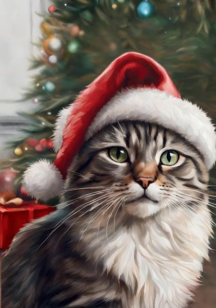 Cover von Katzen Notizheft Weihnachten Süßes Katze Notizbuch mit 55 Motivationssprüchen Leben und Katzenliebe Geschenkidee für Katzenliebhaber, Frauen, Teenager, Kinder zum Weihnachten, Wichtelgeschenk