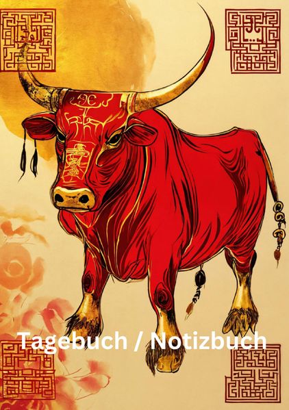 Cover von Tagebuch/Notizbuch Chinesische Tierkreis Büffel