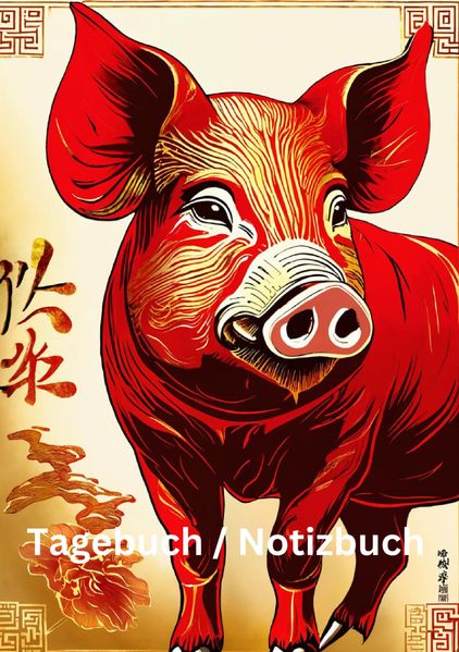 Cover von Tagebuch/Notizbuch Chinesische Tierkreis Schwein