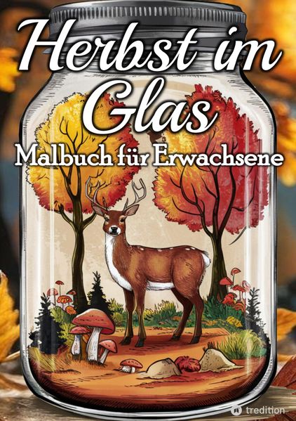 Cover von Herbst Malbuch für Erwachsene – Miniaturwelten Pocket World Taschenwelt Glaswelten
