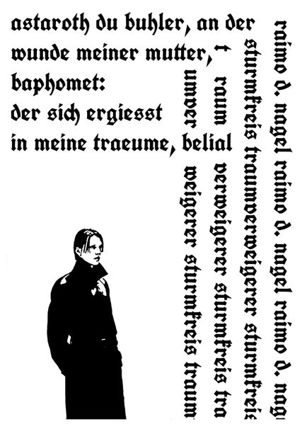 Cover von astaroth du buhler, an der wunde meiner mutter, baphomet: der sich ergiesst, in meine traeume, belial