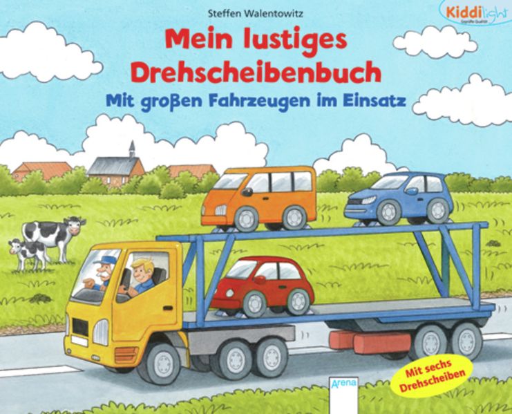 Cover von Mein lustiges Drehscheibenbuch. Mit großen Fahrzeugen im Einsatz