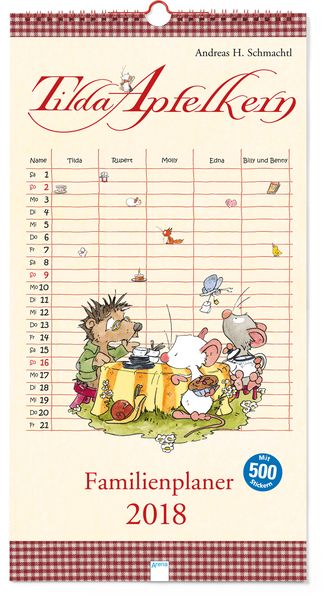 Cover von Tilda Apfelkern. Familienplaner 2018