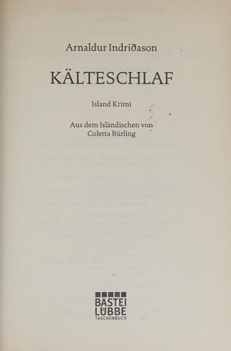 Cover von Kälteschlaf