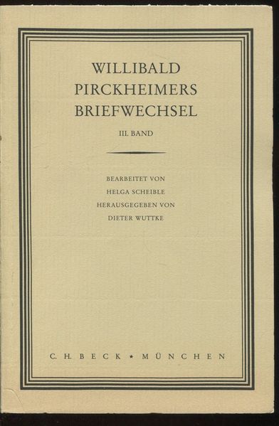 Cover von Willibald Pirckheimers Briefwechsel Bd. 3