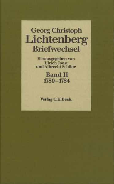 Cover von Lichtenberg Briefwechsel Bd. 2: 1780-1784