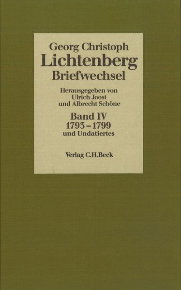 Cover von Lichtenberg Briefwechsel Bd. 4: 1793-1799