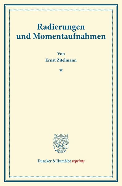Cover von Radierungen und Momentaufnahmen.