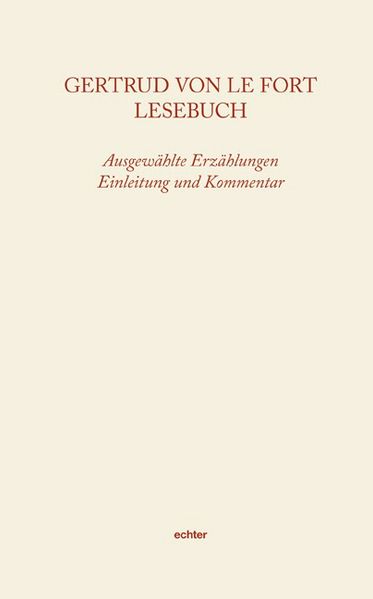 Cover von GERTRUD VON LE FORT LESEBUCH
