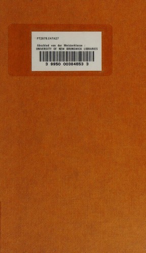 Cover von Abschied von der Meisterklasse