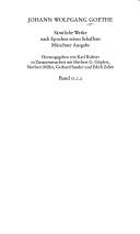Cover von Sämtliche Werke nach Epochen seines Schaffens