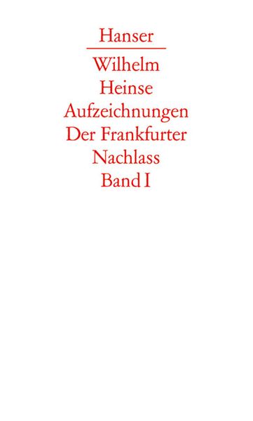 Cover von Die Aufzeichnungen. Frankfurter Nachlass