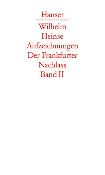 Cover von Die Aufzeichnungen. Frankfurter Nachlass