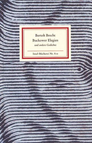 Cover von Buckower Elegien. Gedichte im Exil.