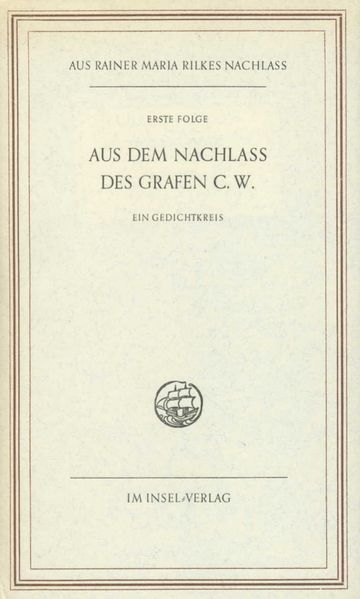 Cover von Aus dem Nachlaß des Grafen C. W