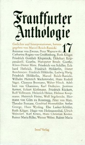 Cover von Frankfurter Anthologie. Gedichte und Interpretationen
