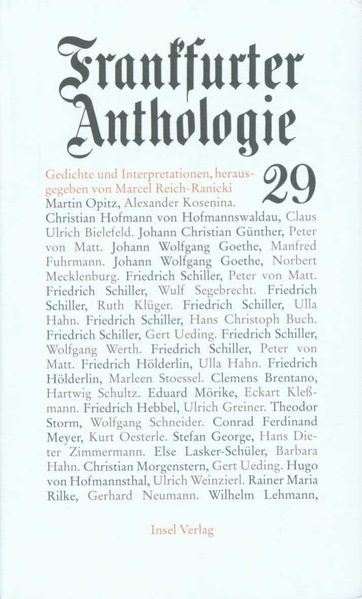 Cover von Frankfurter Anthologie. Gedichte und Interpretationen