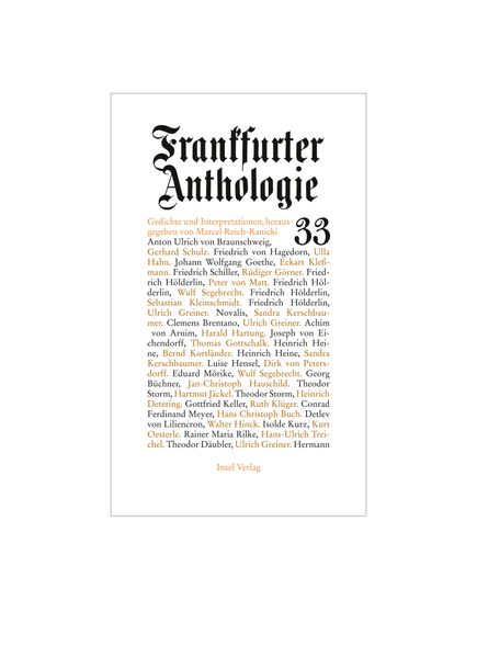 Cover von Frankfurter Anthologie. Gedichte und Interpretationen