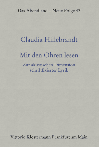 Cover von Mit den Ohren lesen