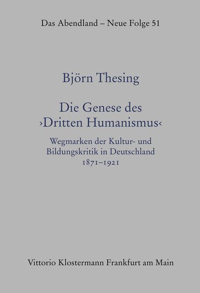 Cover von Die Genese des „Dritten Humanismus“