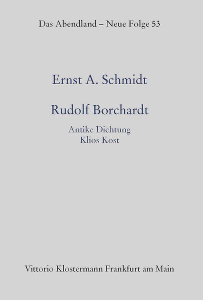 Cover von Rudolf Borchardt