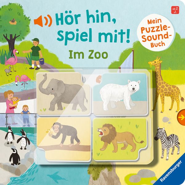 Cover von Hör hin, spiel mit! Mein Puzzle-Soundbuch: Im Zoo