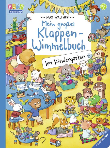 Cover von Mein großes Klappen-Wimmelbuch: Im Kindergarten