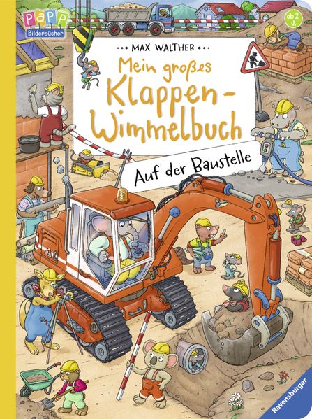 Cover von Mein großes Klappen-Wimmelbuch: Auf der Baustelle