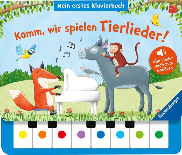 Cover von Komm, wir spielen Tierlieder! Mein erstes Klavierbuch