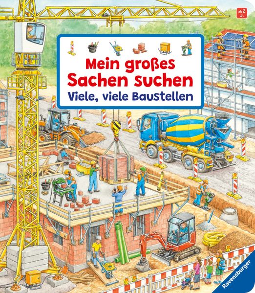 Cover von Mein großes Sachen suchen: Viele, viele Baustellen