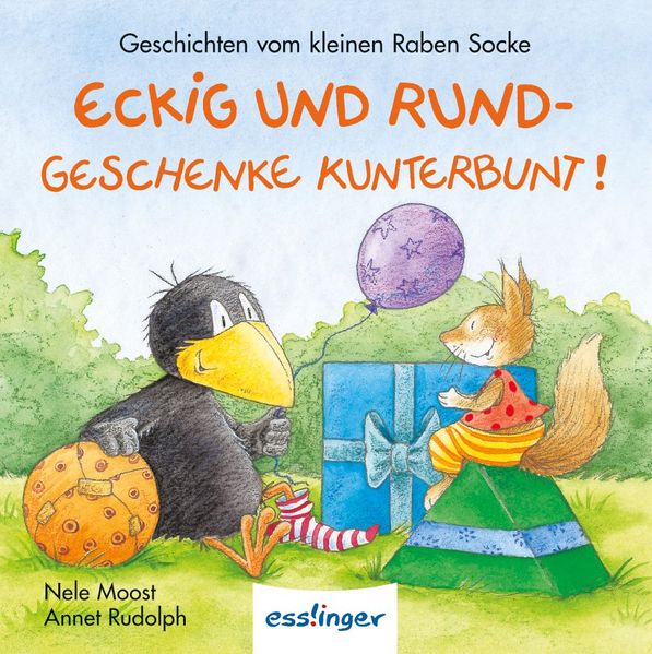 Cover von Der kleine Rabe Socke: Eckig und Rund – Geschenke kunterbunt! – Mini-Ausgabe