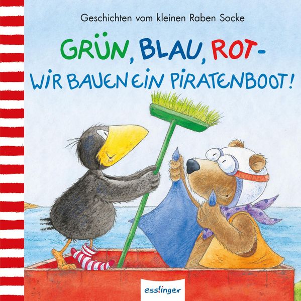 Cover von Der kleine Rabe Socke: Grün, Blau, Rot – wir bauen ein Piratenboot!