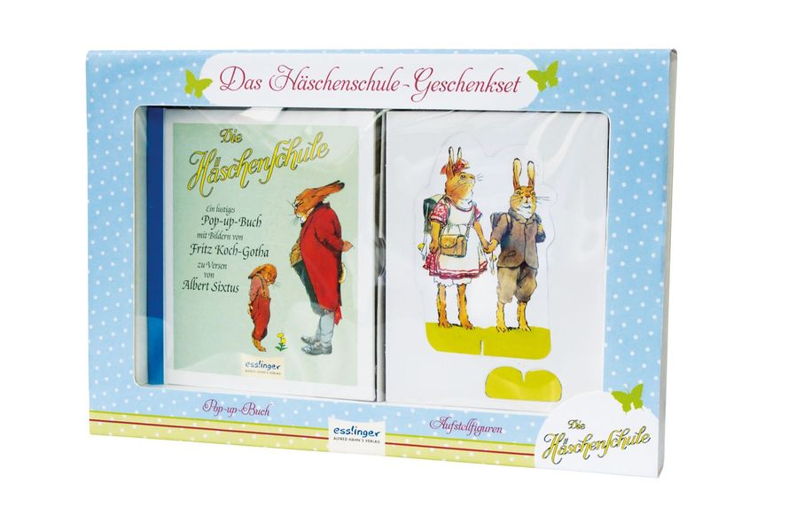 Cover von Die Häschenschule: Das Häschenschule-Geschenkset , Pop-up-Buch und Aufstellfiguren