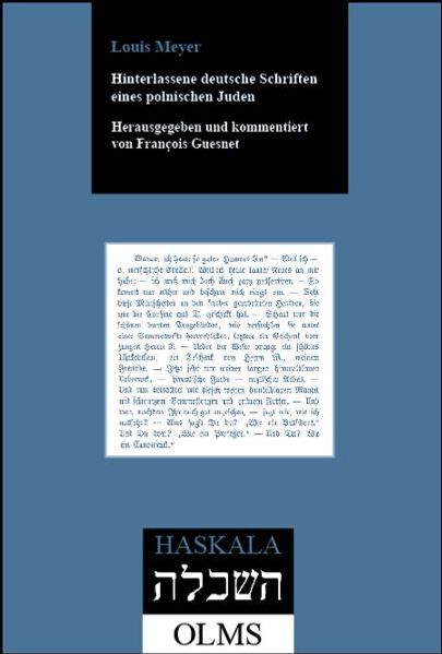 Cover von Hinterlassene deutsche Schriften eines polnischen Juden