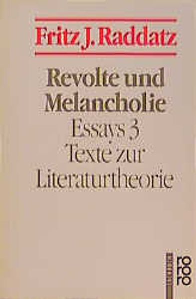 Cover von Revolte und Melancholie