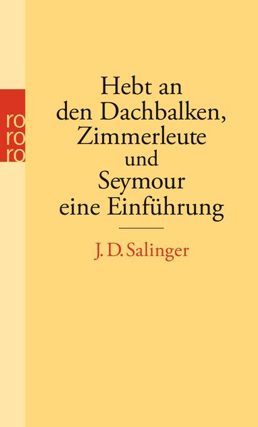 Cover von Hebt an den Dachbalken, Zimmerleute und Seymour, eine Einführung