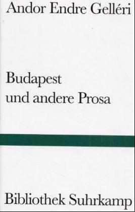 Cover von Budapest und andere Prosa