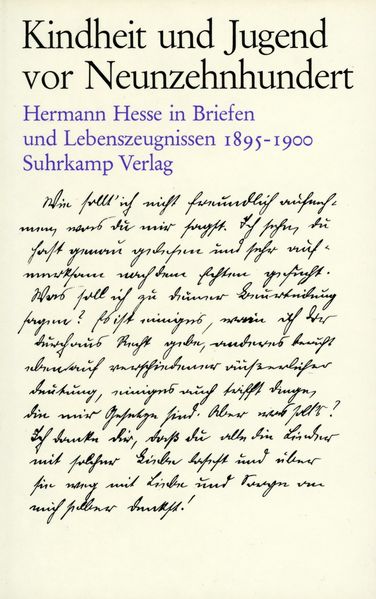 Cover von Kindheit und Jugend vor Neunzehnhundert