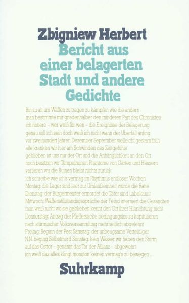 Cover von Bericht aus einer belagerten Stadt und andere Gedichte